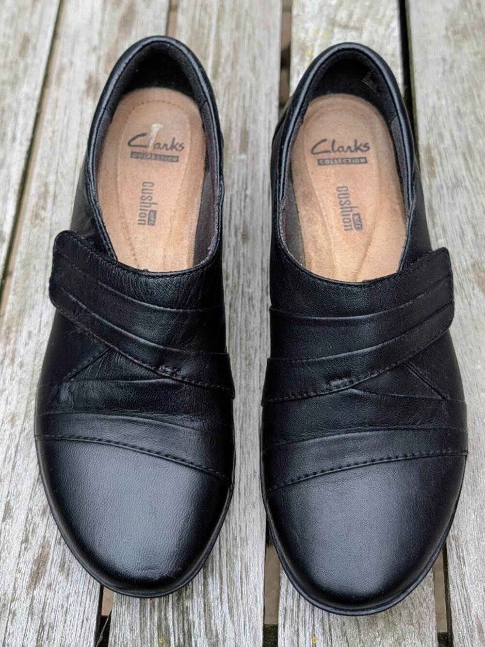 Clarks Collection Everlay Tara Loafer - Black Upper Leather - Size 6M